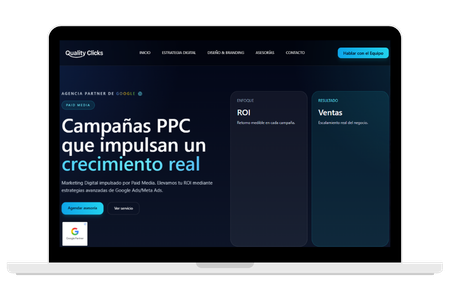 Sitio web de Quality Clicks